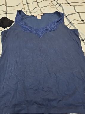 Banana Republic Navy Lace-Trim Camisole